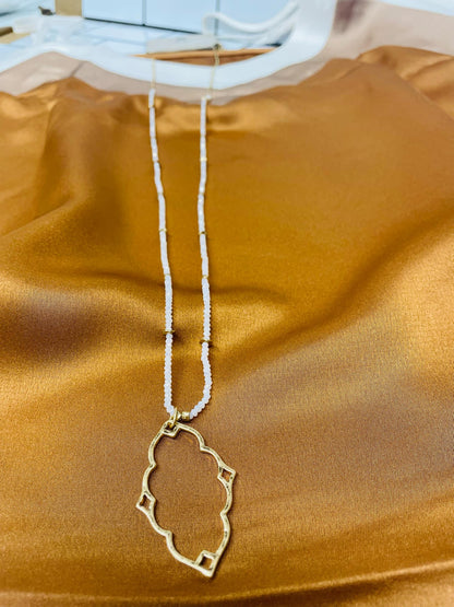 “Dainty Days beaded necklace in pink”

“Elegant black beaded chain necklace from B7 Boutique”

“White subtle beaded necklace, perfect for layering”