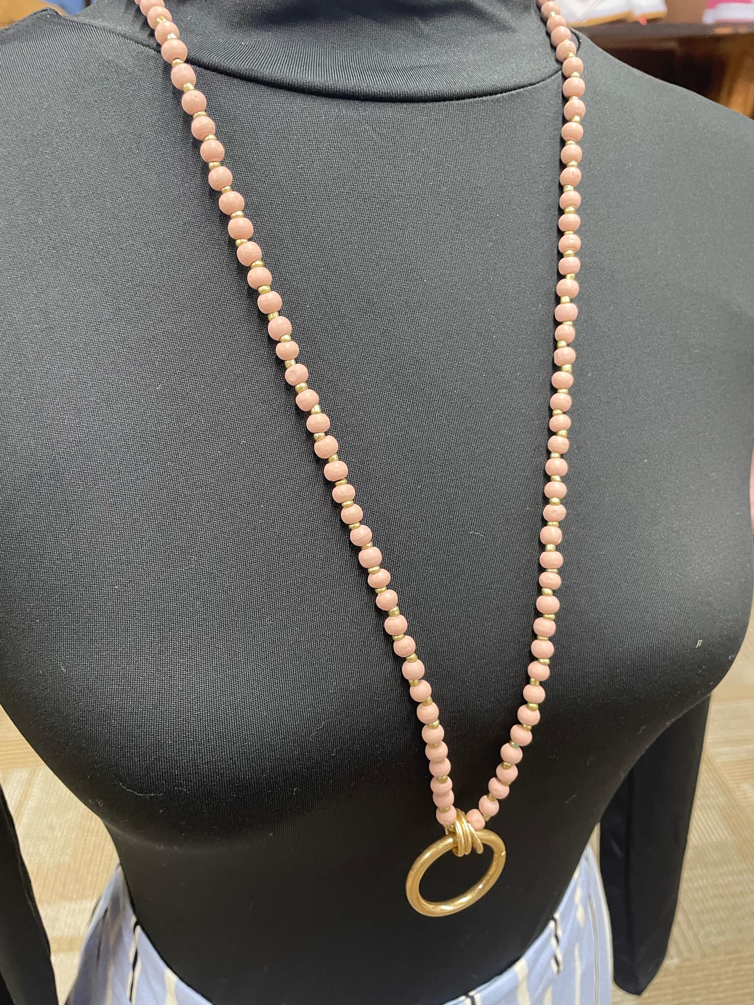 “Basic Beady Necklace with round bead charms on chain”

“Bold statement bead chain necklace from B7 Boutique”

“Chunky bead charm necklace for fashion layering”