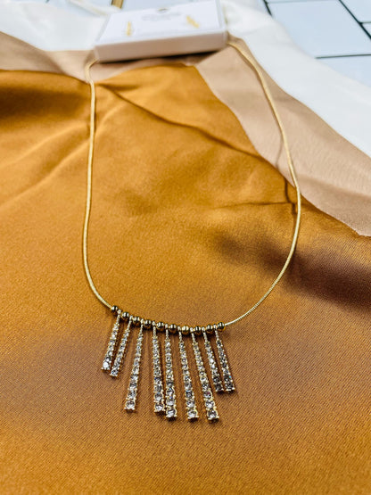 Celestial Radiance Necklace and Earring Set – Gold & Silver