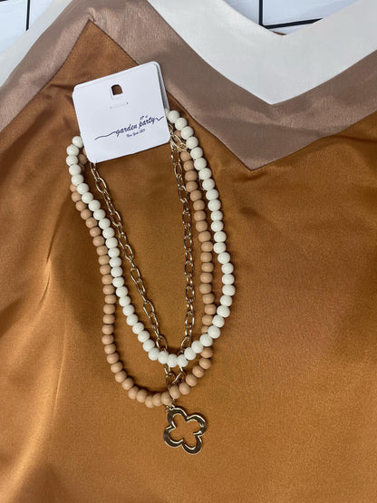 Chonky Quatrefoil Layered Necklace