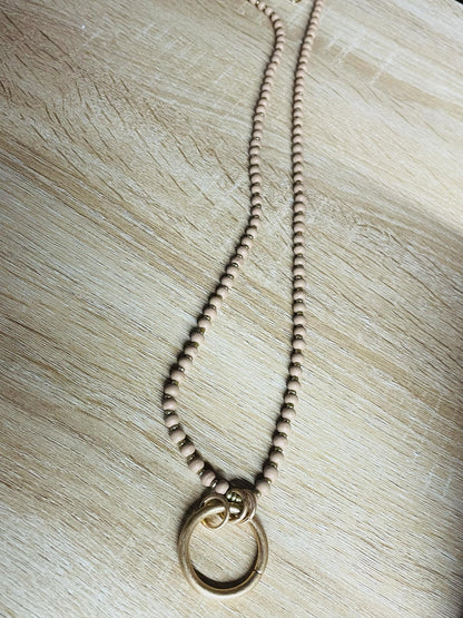 “Basic Beady Necklace with round bead charms on chain”

“Bold statement bead chain necklace from B7 Boutique”

“Chunky bead charm necklace for fashion layering”