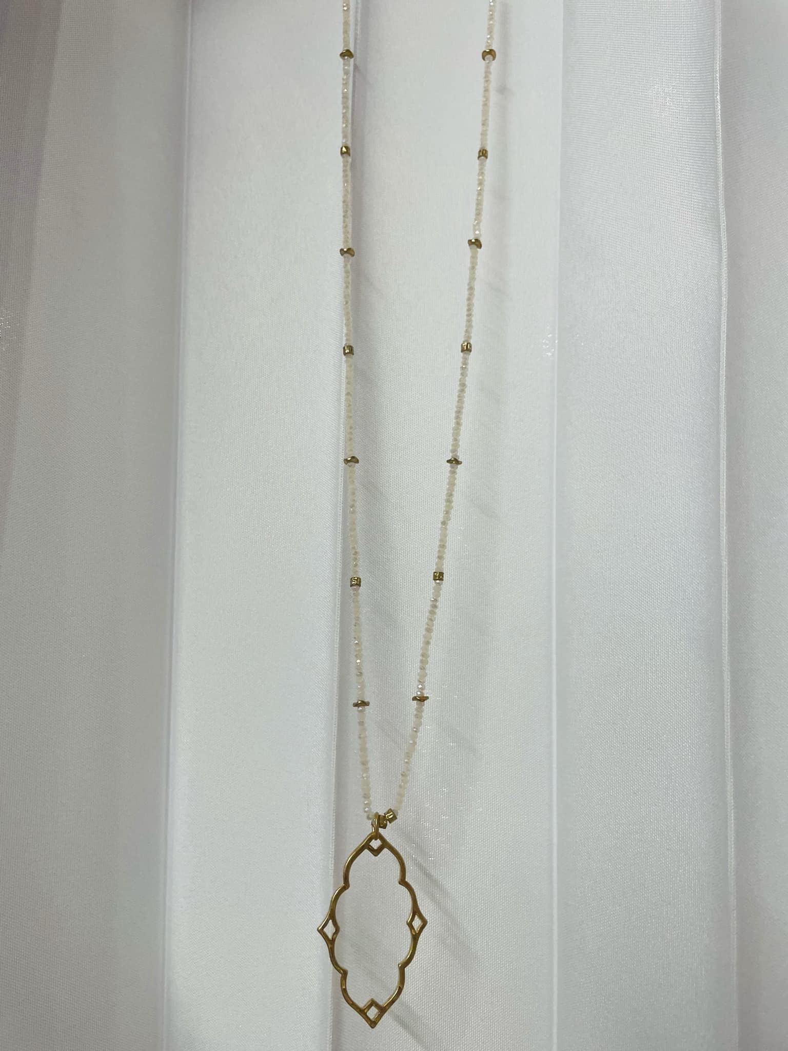“Dainty Days beaded necklace in pink”

“Elegant black beaded chain necklace from B7 Boutique”

“White subtle beaded necklace, perfect for layering”