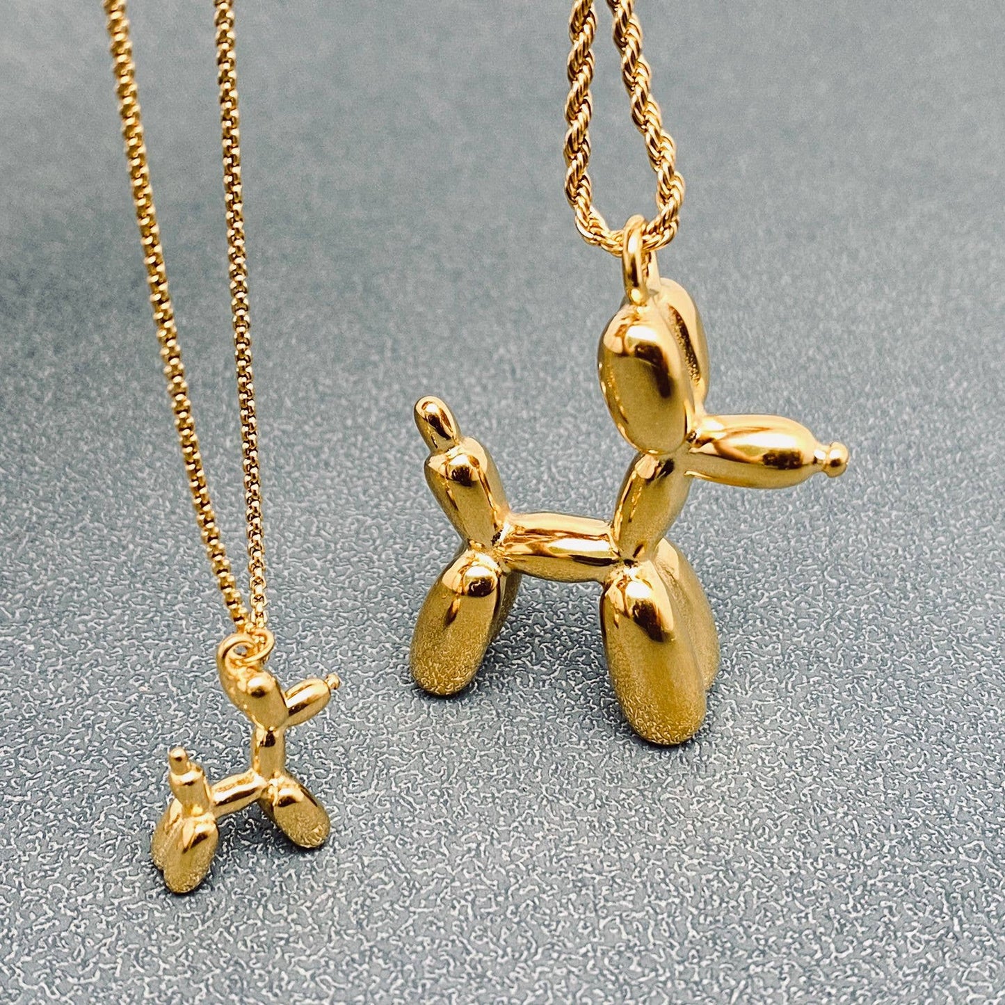 Balloon Dog 18K Gold-plated Stainless Steel Necklace - FGS