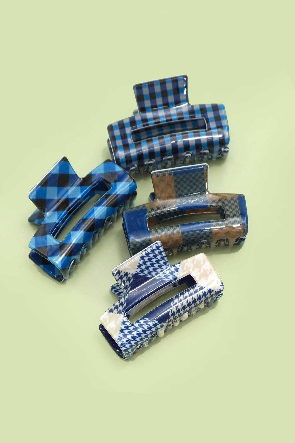 Sweet Check Mini Claw Clip Set | Checker & Strawberry Hair Clips