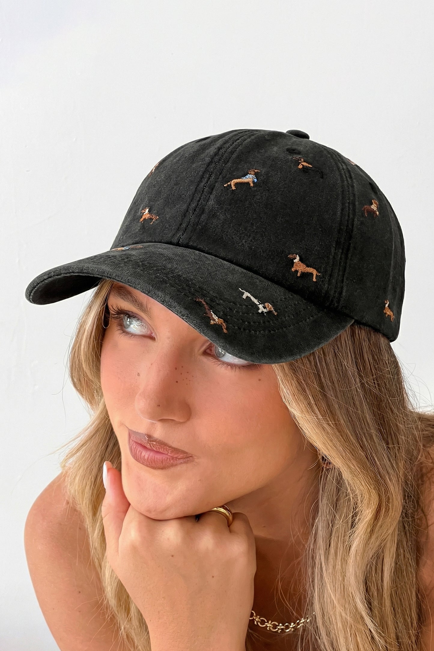 Bristol Black Dachshund Embroidered Baseball Cap – Cute Dog Washed Adjustable Hat