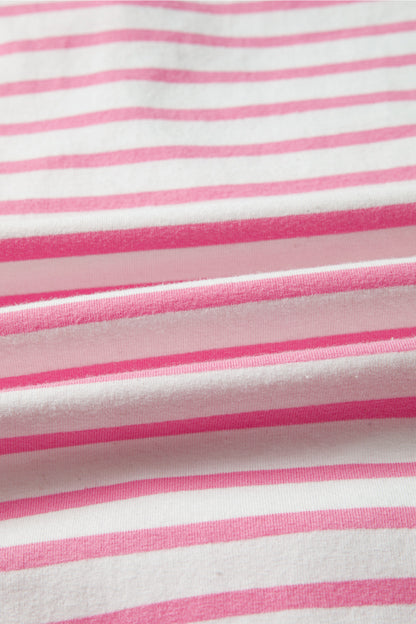 Pink Stripe Button Front High-Low Top 💗
