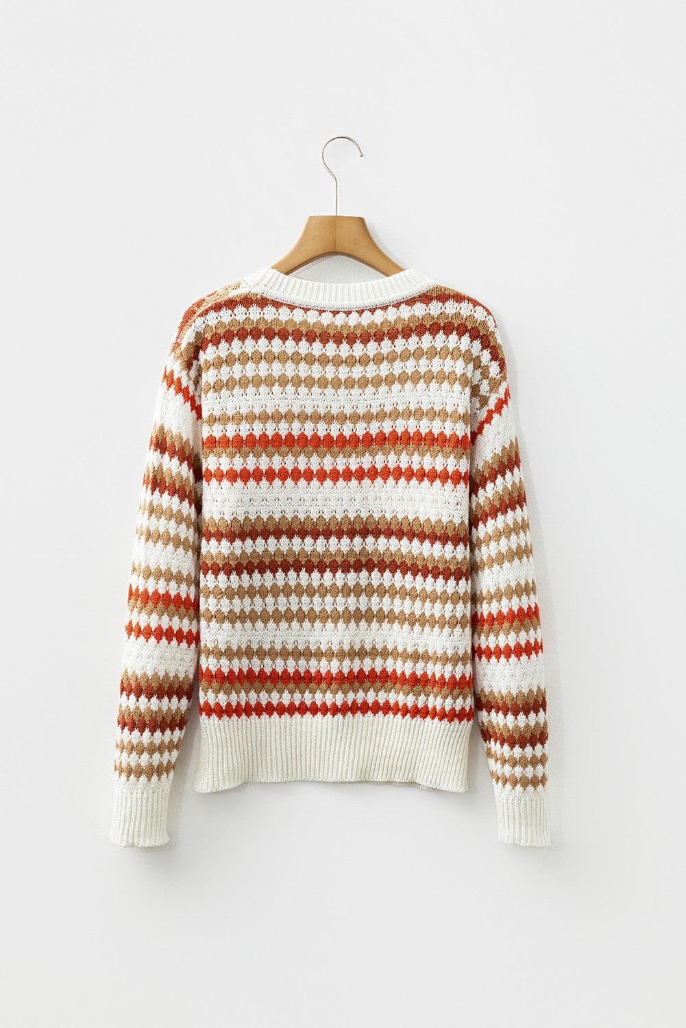 ~PREORDER~ Autumn Spice Striped Eyelet Knit Sweater ~PREORDER~