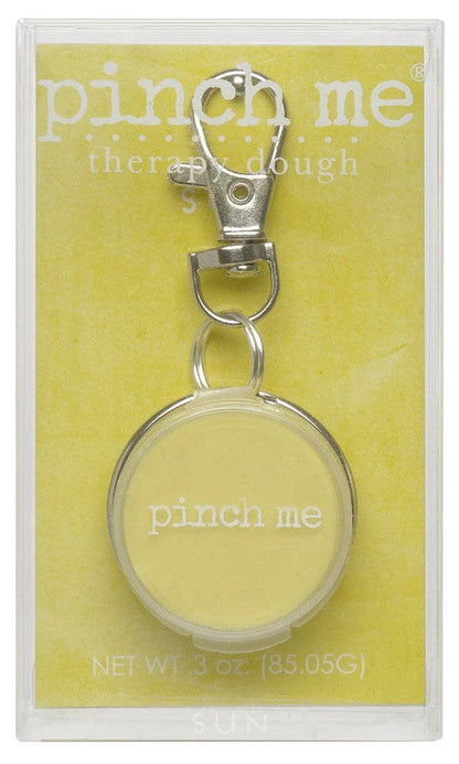 Pinch Me Therapy Dough Clip-On Locket “Sun” – Lemon Scented Anxiety Relief Fidget Keychain