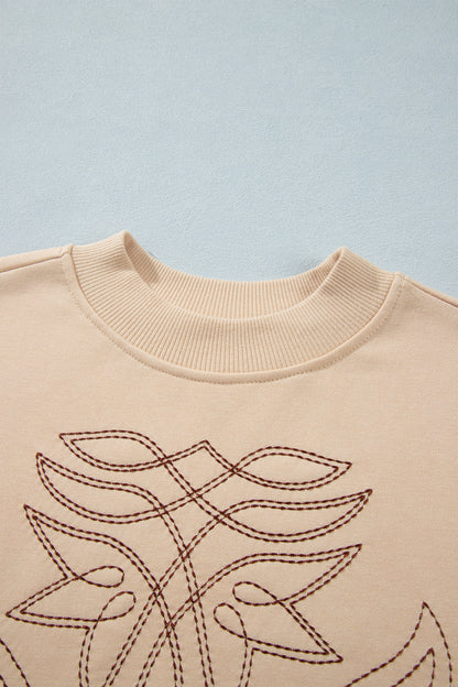 ~PREORDER~ Desert Stitch Beige Western Embroidered Sweatshirt ~PREORDER~