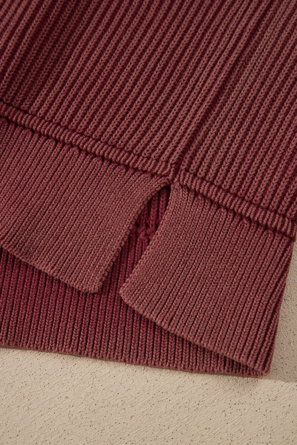 ~PREORDER~ Berry Washed Ribbed High Neck Sweater ~PREORDER~
