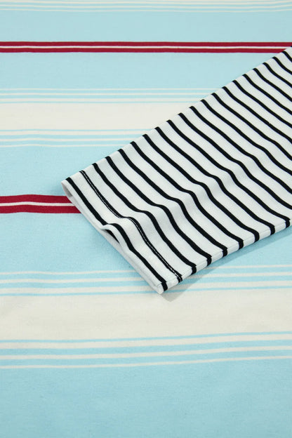 ~PREORDER~ Boardwalk Blues Mixed Stripe Layered Look Top ~PREORDER~