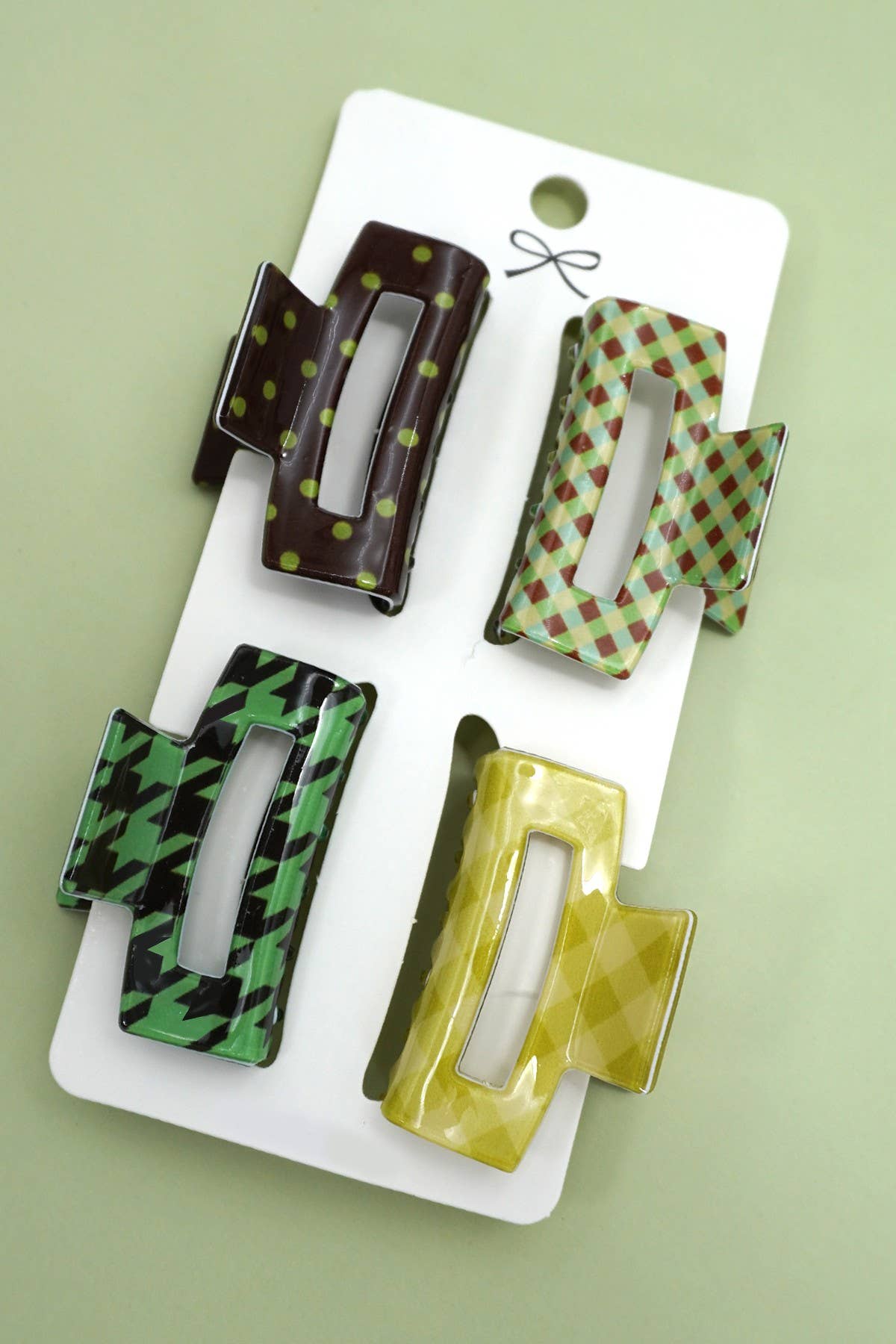 Sweet Check Mini Claw Clip Set | Checker & Strawberry Hair Clips
