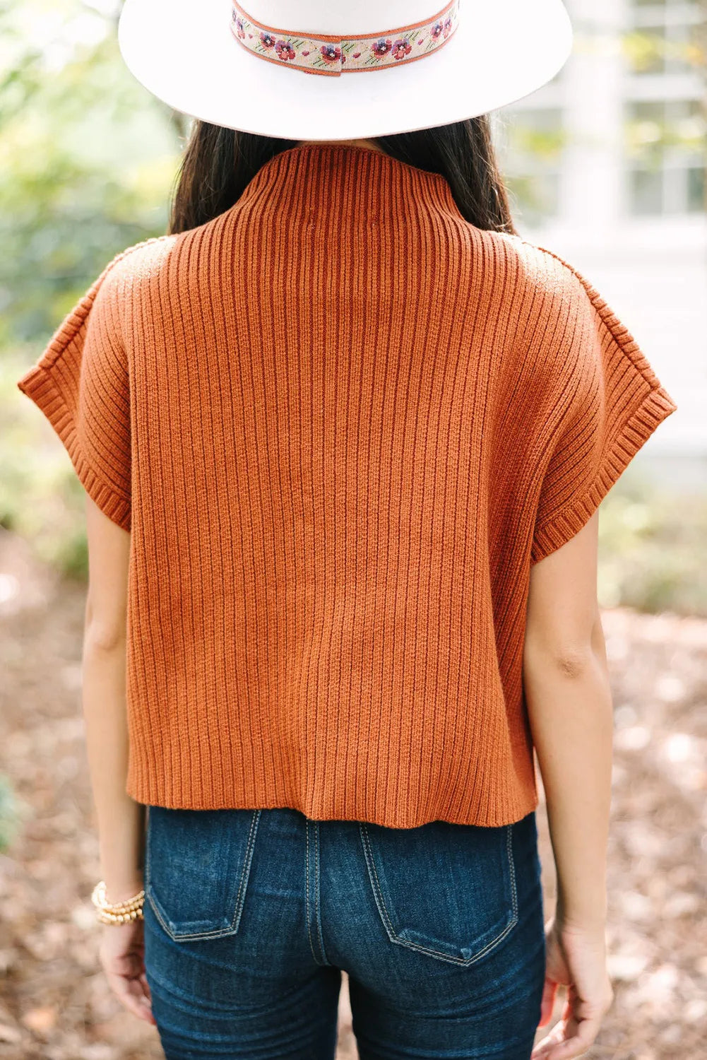 ~PREORDER~ Golden Hour Ribbed Mock Neck Pocket Sweater Top ~PREORDER~