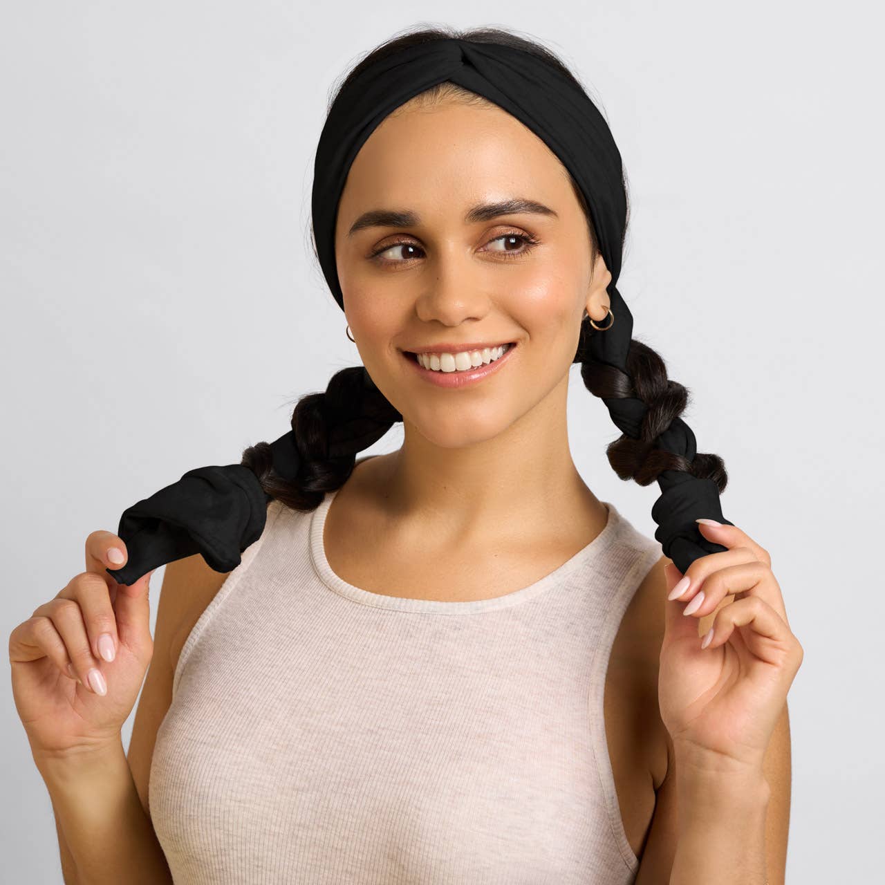 Set & Flow Heatless Curling Headband - Black by Kitsch