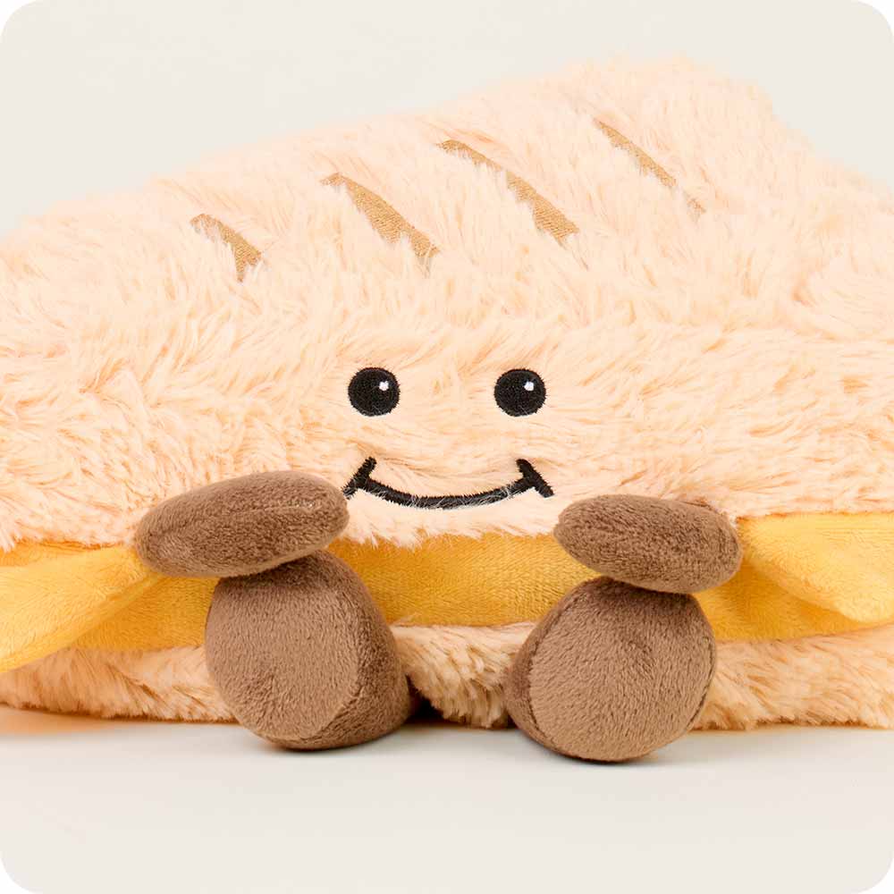 Grilled Cheese Warmies Plush – Microwavable Lavender Scented Heating Pad Comfort Plush