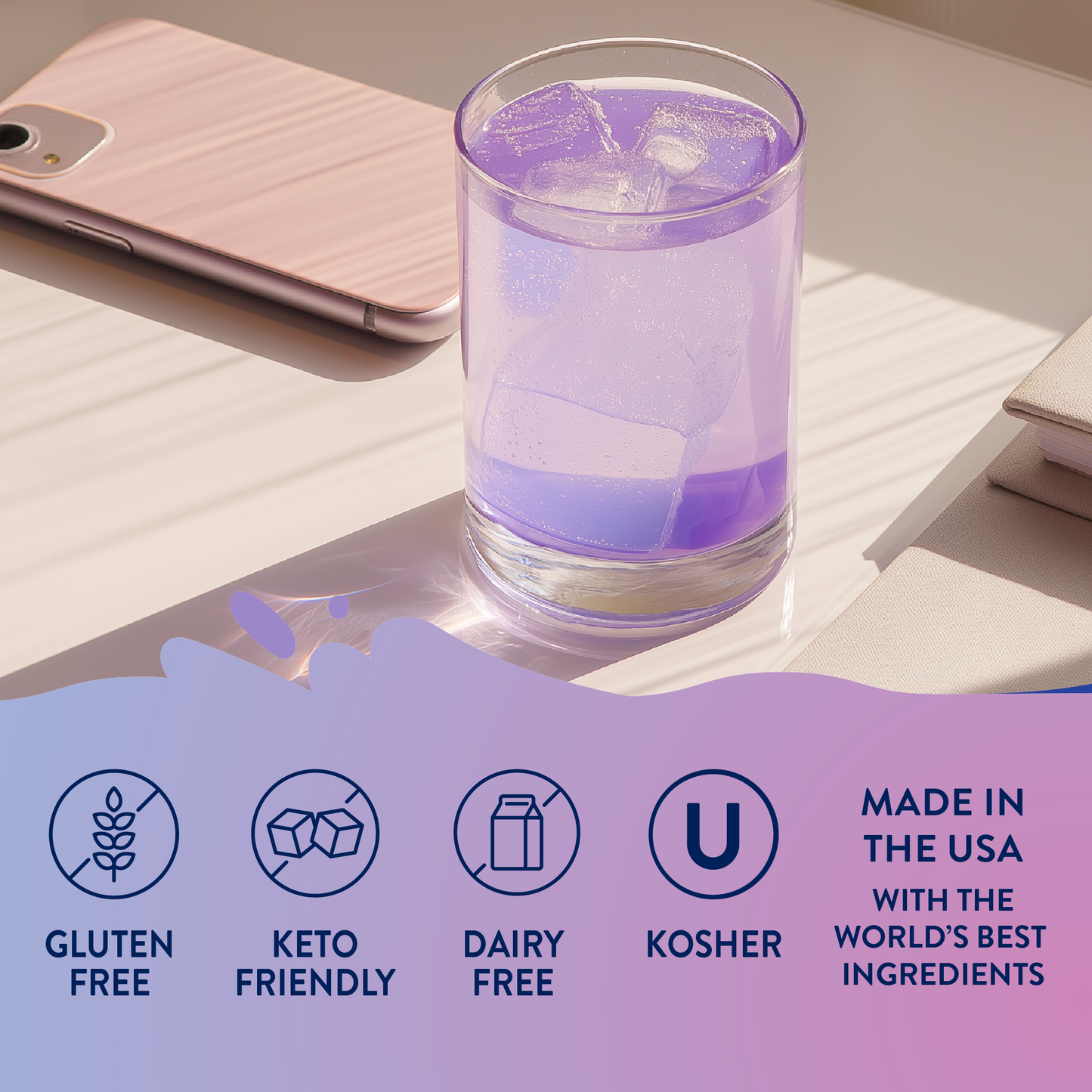 Jordan’s Skinny Mixes Unicorn Frosted Blue Raspberry Hydration Syrup – Zero Sugar Electrolyte Drink Mix