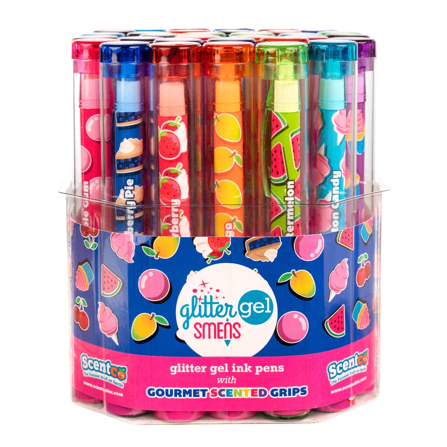 Glitter Gel Smens® Scented Clickable Glitter Gel Pens in Freshness Tubes