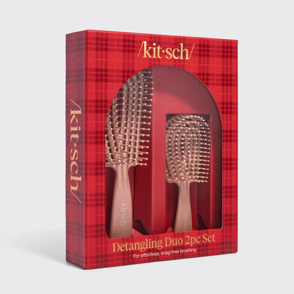 Kitsch Detangling Duo 2-Piece Hair Brush Set | Terracotta