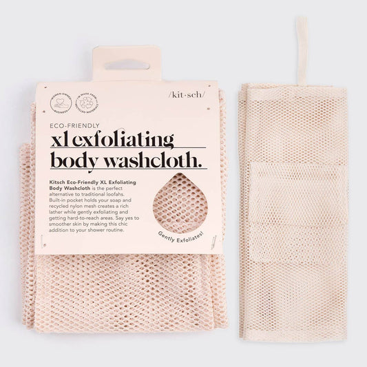 “XL blush exfoliating body washcloth”
“Full-body exfoliating shower cloth in blush pink”
“Reusable eco-friendly exfoliating body washcloth”