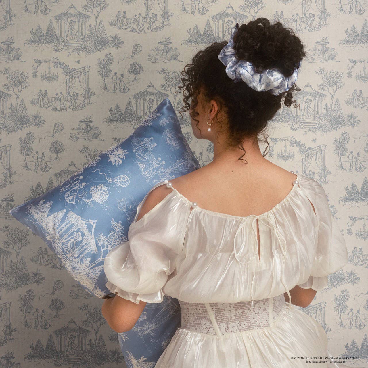 Kitsch x Bridgerton Satin Pillow Scrunchies Set – Extra Gentle Overnight Hair Scrunchies (2 Pack)
