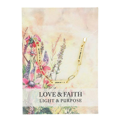 Love & Faith Gold Bracelet | Assorted Inspirational Faith Bracelet