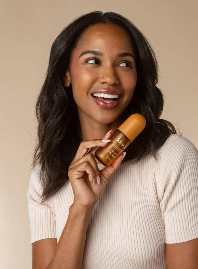 Kitsch Caramel Cream Hair & Body Perfume Mist | Salted Caramel Vanilla Deodorizing Fragrance Spray