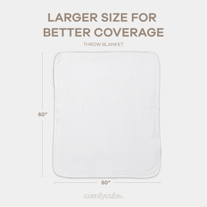 Muslin Baby Blanket | Swaddle Blanket | by Comfy Cubs
