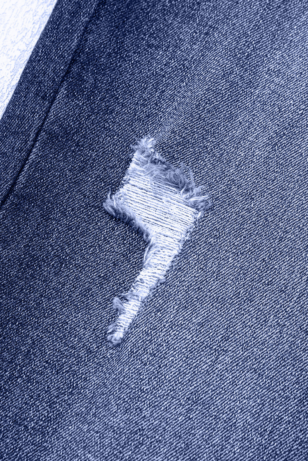 Real Teal Distressed High Waist Straight Leg Jeans with Folded Cuffs