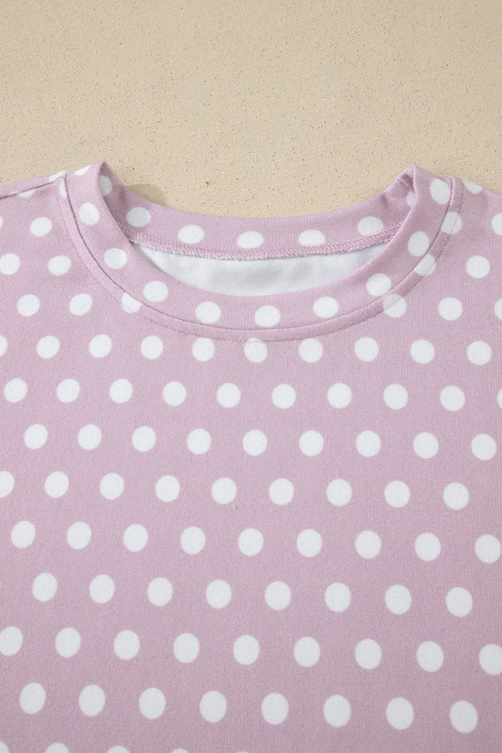 Lavender Dot Lounge Set | Purple Polka Dot Short Set