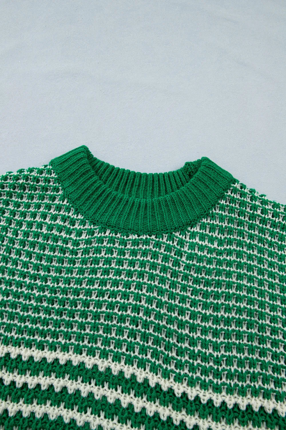 ~PREORDER~ Lucky Green Stripe Slouchy 3/4 Sleeve Sweater ~PREORDER~