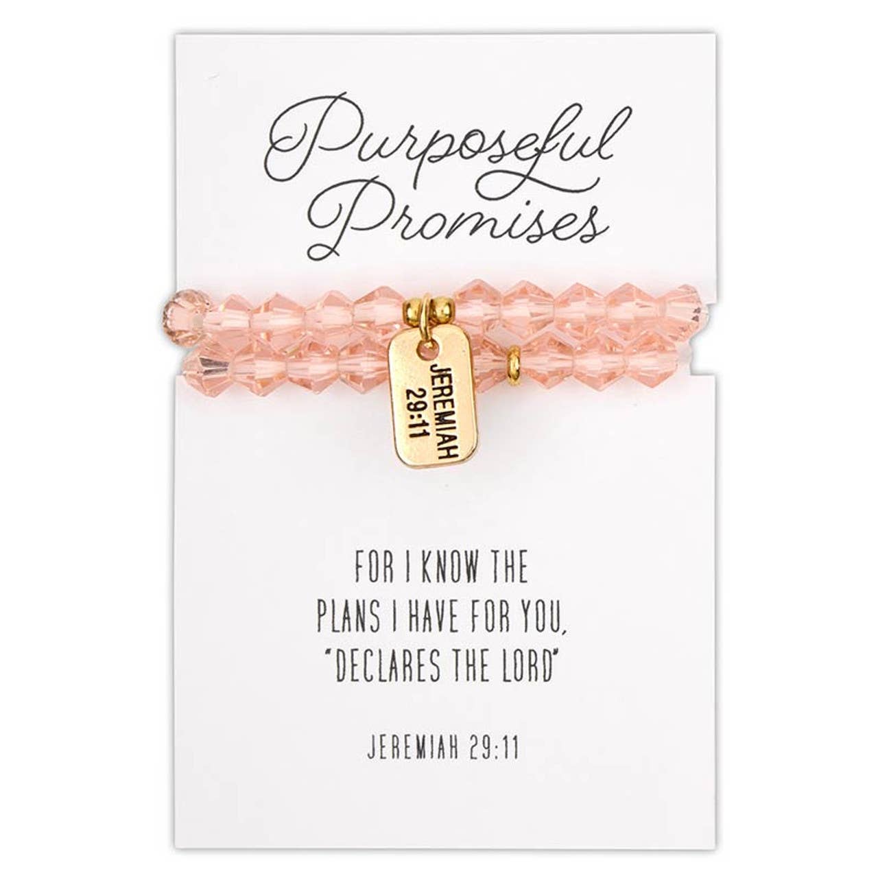 Purposeful Promises Glass Bead Bracelet | Assorted Scripture Bracelet