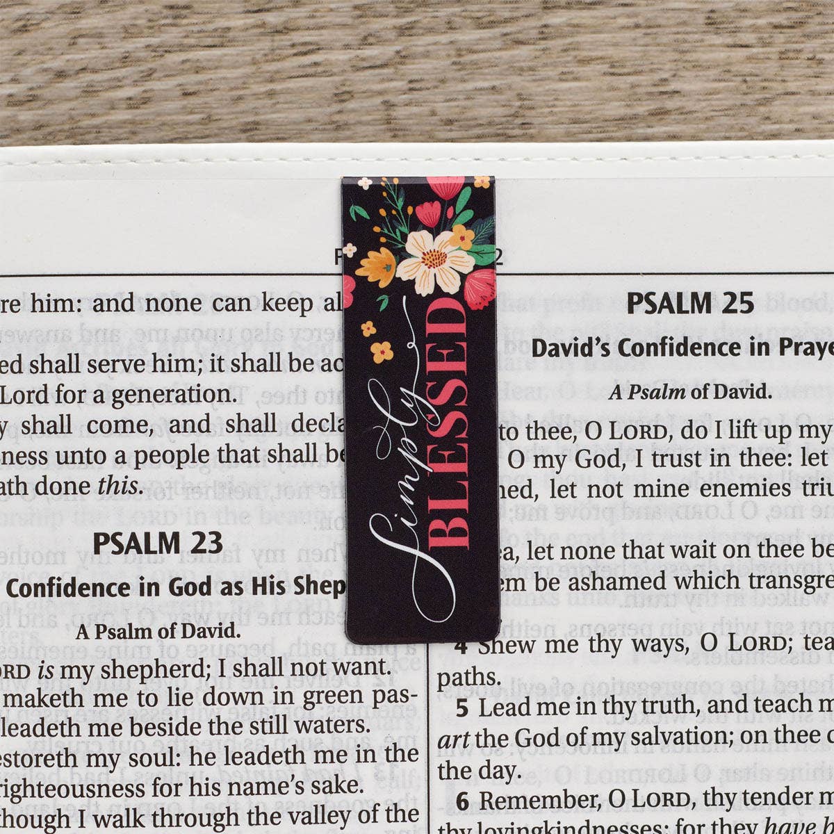 Simply Blessed Magnetic Bookmark Set | Floral Christian Bookmarks