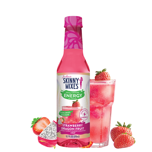 Jordan’s Skinny Mixes Strawberry Dragonfruit Energy Syrup – Zero Sugar Energy Drink Mix