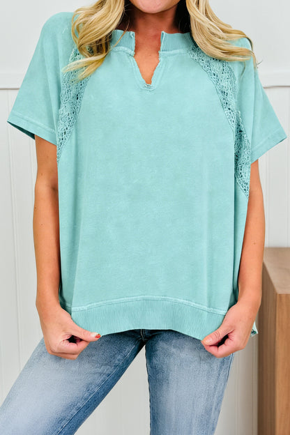 ~PREORDER ~ Pretty Little Lace Mineral Wash Tee ~PREORDER ~