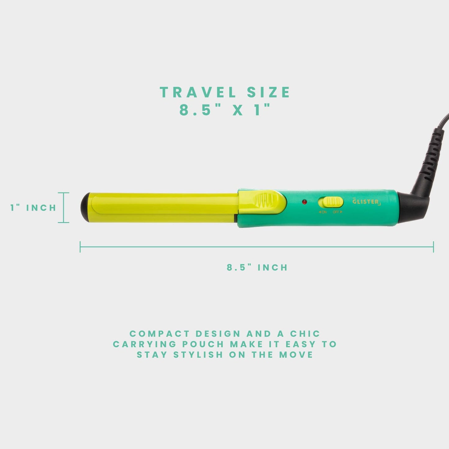 “Mini Curls” Travel Clip Curler with Carrying Pouch