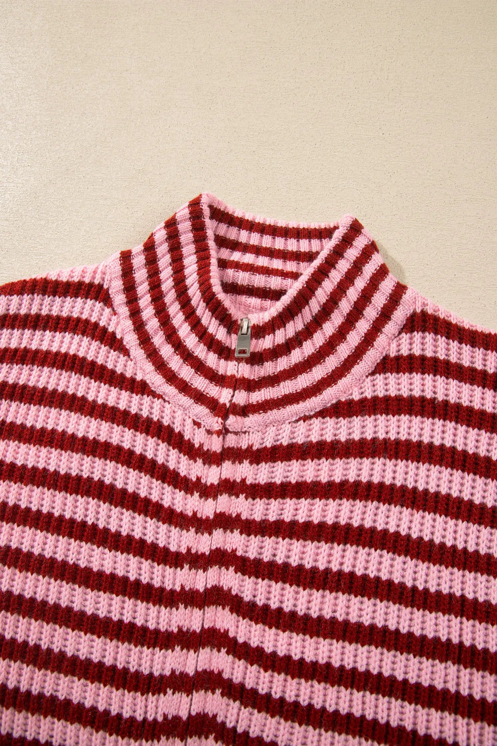 ~PREORDER~ Cherry Blush Stripe Zip Sweater ~PREORDER~
