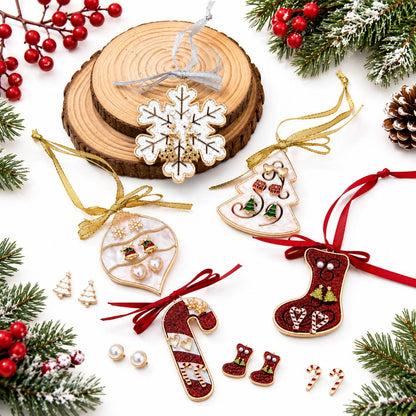 Merry Little Trio Set | Christmas Stud Earrings & Ornament Gift Set