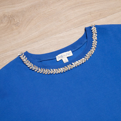 Blue Radiance Embellished Tee
