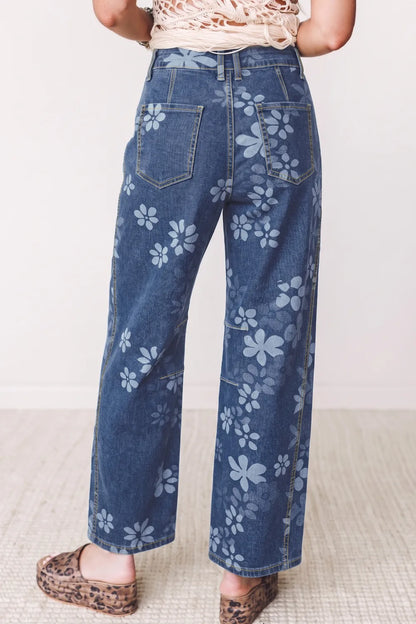 ~PREORDER~ Blue Meadow Floral Wide Leg Jeans ~PREORDER~