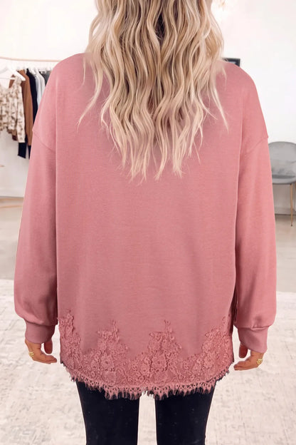~PREORDER~ Lace & Lovely Mock Neck Sweatshirt ~PREORDER~