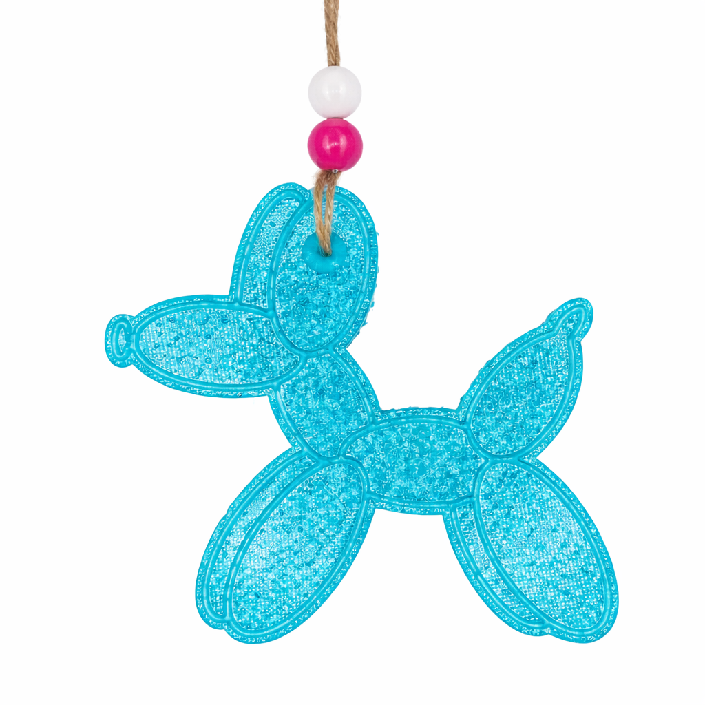 Beaded Balloon Dog Signature Freshie (turquoise)