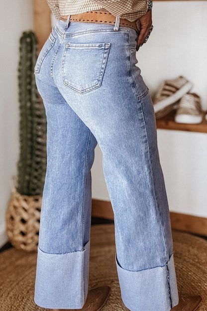 ~PREORDER ~ Beau Blue Cuffed Loose Jeans ~PREORDER ~