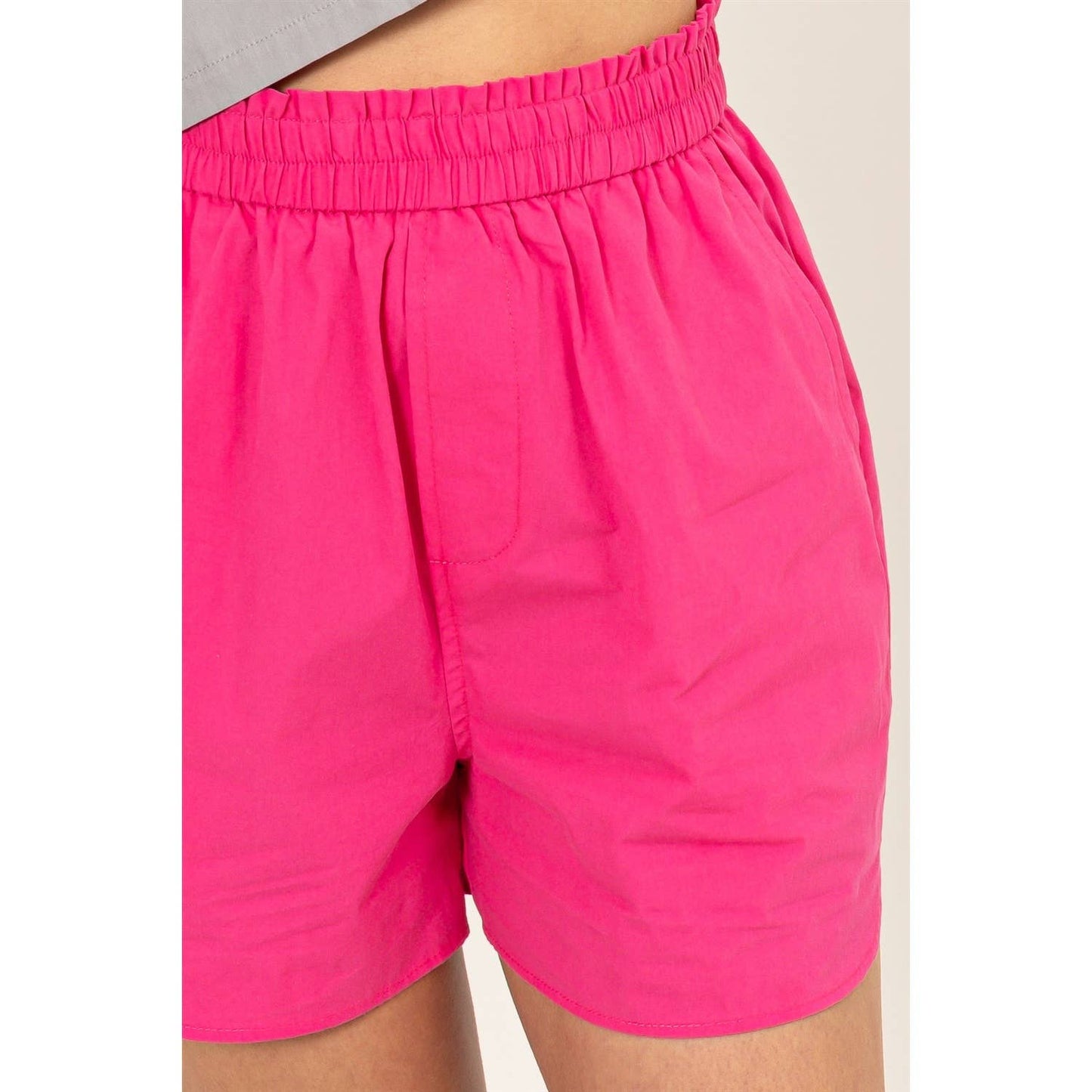 Easy Days Poplin High Waist Shorts by Double Zero