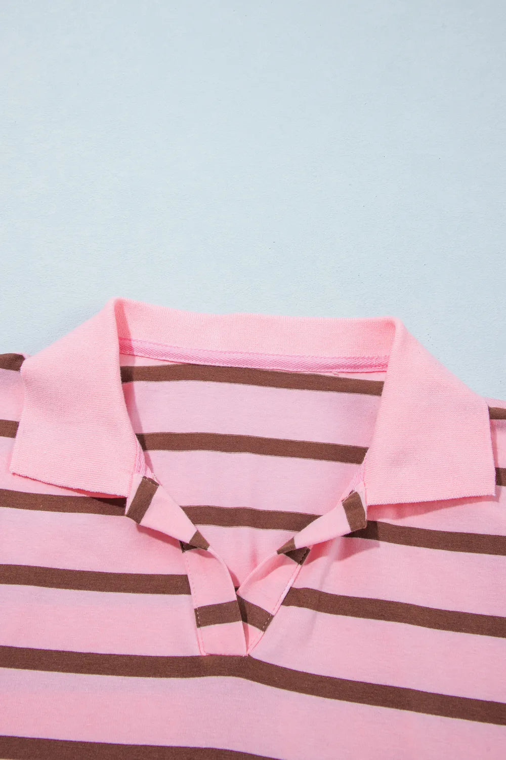 ~PREORDER~ Sweet On Stripes Pink & Brown Collared Top ~PREORDER~