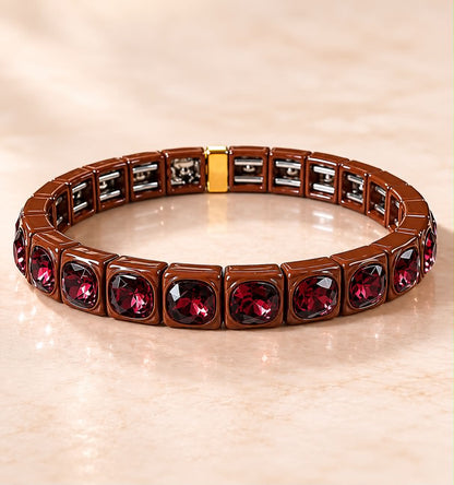 Chocolate Allure Bracelet | Light Neutral Pink Adjustable Stone Bracelet