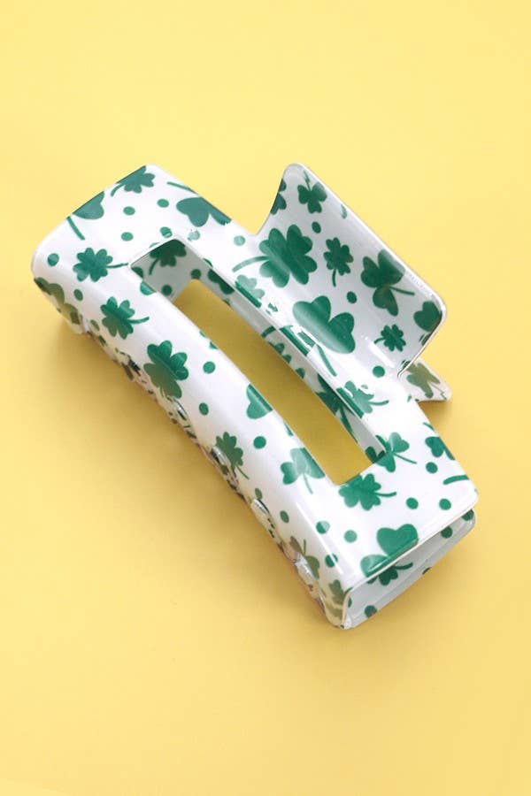 Shamrock RECTANGLE HAIR CLAW CLIPS