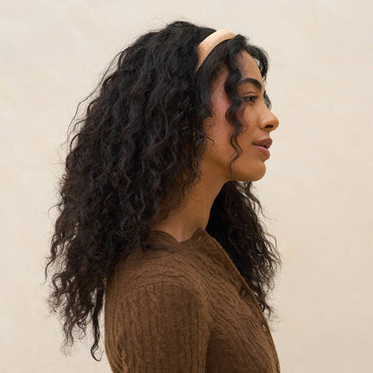 Cream & Camel Satin & Velvet Headbands by Kitsch