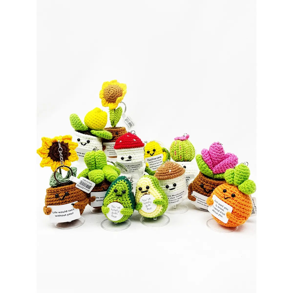 Little Sprout Positivity Crochet Keychain