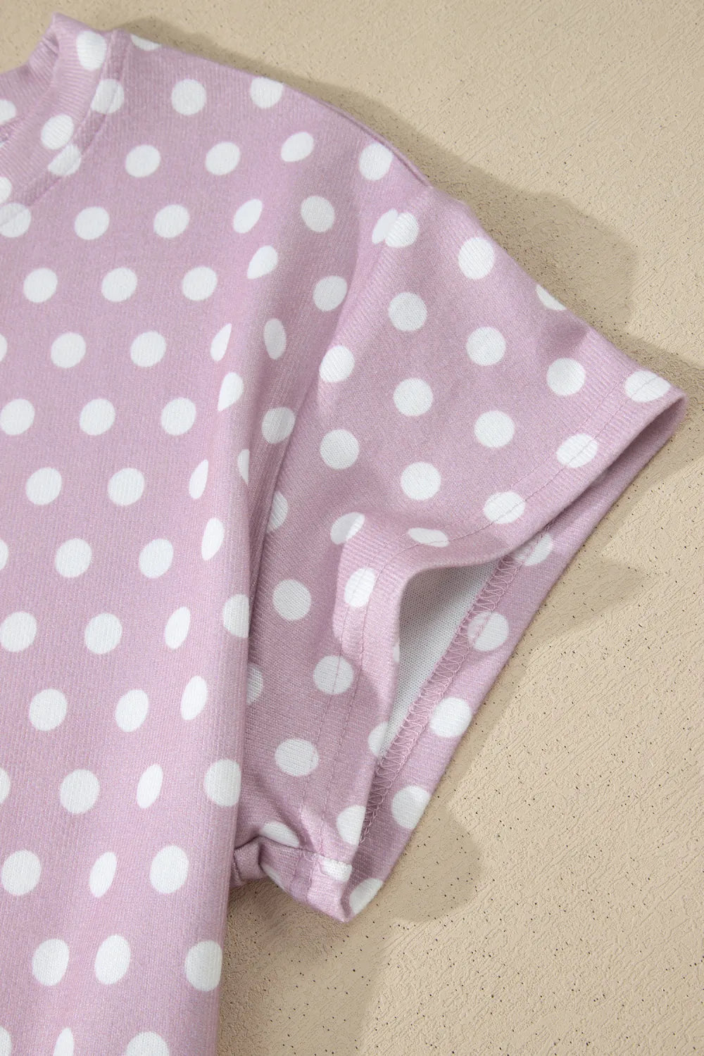 Lavender Dot Lounge Set | Purple Polka Dot Short Set