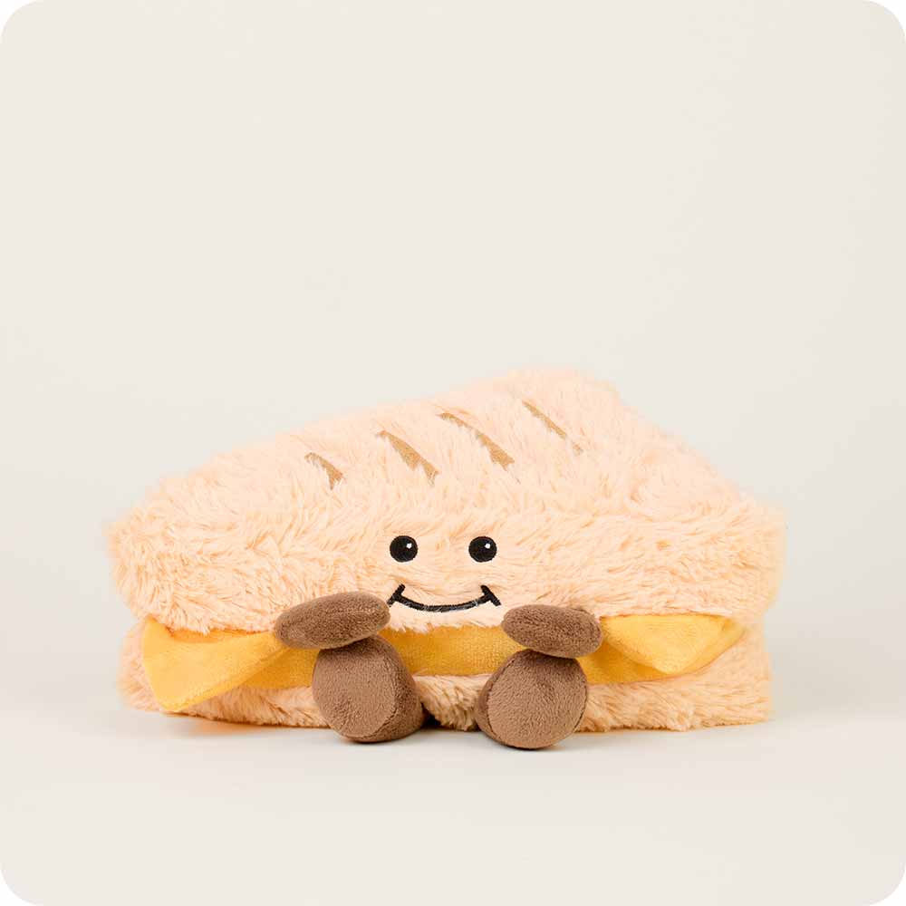 Grilled Cheese Warmies Plush – Microwavable Lavender Scented Heating Pad Comfort Plush